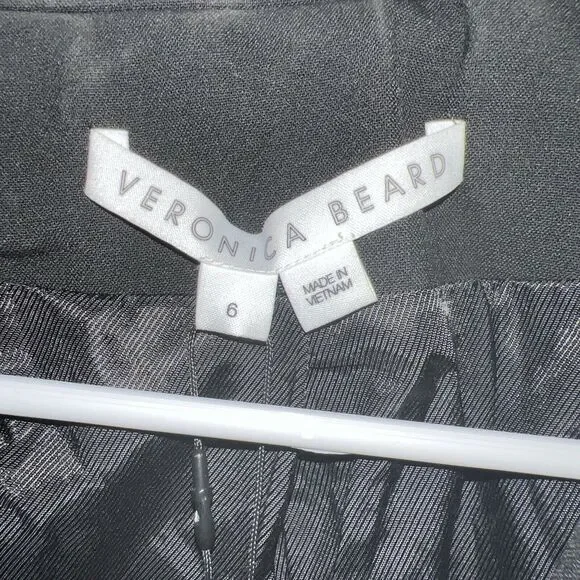 VERONICA BEARD Miller Dickey Jacket Blazer Black Sz 6 NWT Silver Buttons - Picture 4 of 5